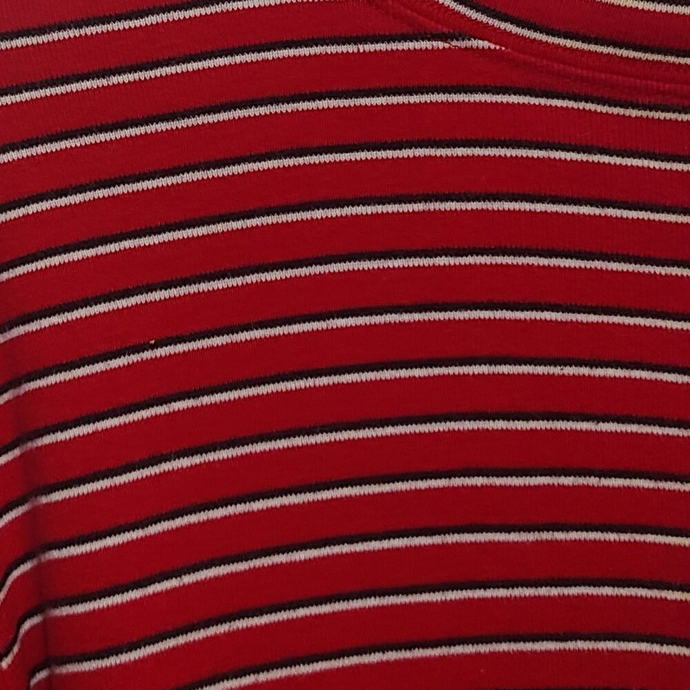 Tommy Hilfiger Red/Whote Striped Long Sleeve Turtle Neck Shirt Mens Sz XL - Picture 6 of 6